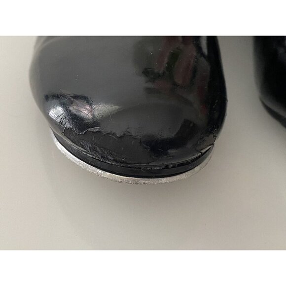 Freestyle by Danskin Tap Shoes Youth Size 10 Black Adjustable Strap Patent Shine - Picture 5 of 16